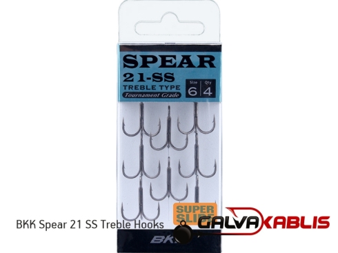 BKK Spear 21-SS Treble Hooks size-#1 (6vnt.) A-ET-6128