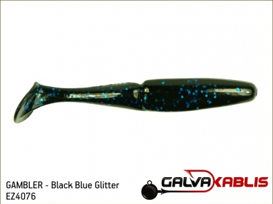 GAMBLER - Black Blue Glitter EZ4076