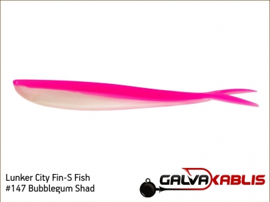 Lunker City Fin-S Fish 147 Bubblegum Shad