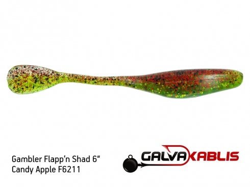 Gambler Flappn Shad 6 Candy Apple F6211