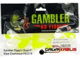 Gambler Flappn Shad 6 Glow Chartreuse F65210 pack
